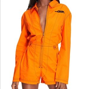i am gia orange playsuit